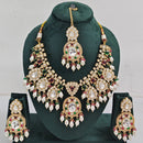 Tanish Art Jewellery Designer Kundan Beads And Pearl Necklace Set