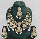 Tanish Art Jewellery Designer Kundan Beads And Pearl Necklace Set