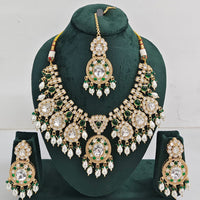 Tanish Art Jewellery Designer Kundan Beads And Pearl Necklace Set