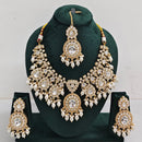 Tanish Art Jewellery Designer Kundan Beads And Pearl Necklace Set