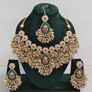 Tanish Art Jewellery Designer Pota Stone And Pearl Necklace Set