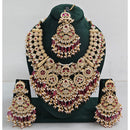Tanish Art Jewellery Designer Kundan Beads And Pearl Necklace Set