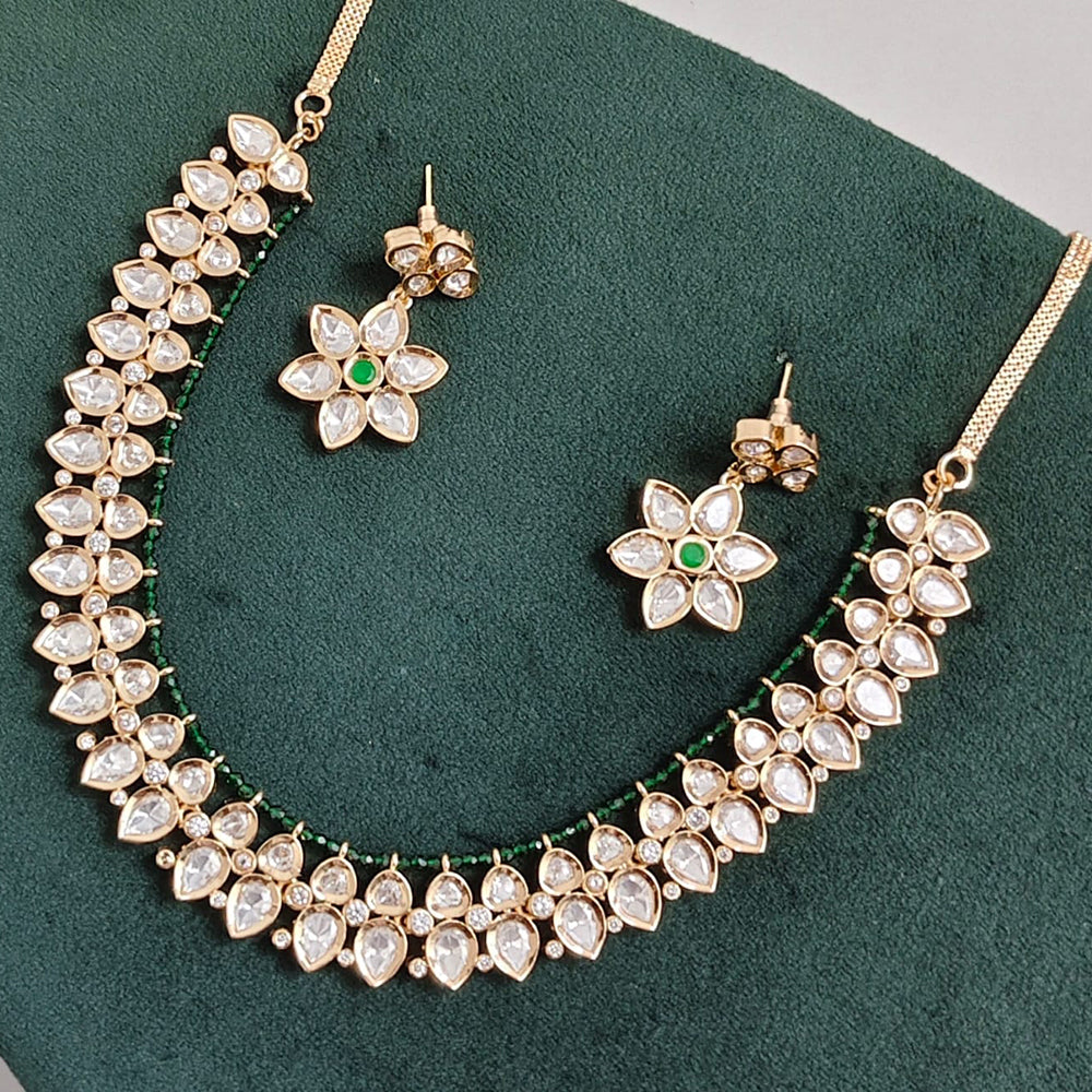 Tanish Art Jewellery Designer Polki Kundan Stone And Pearl Necklace Set