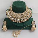 Tanish Art Jewellery Designer Kundan Beads And Pearl Necklace Set