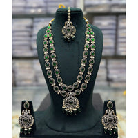 Tanish Art Jewellery Designer Pota Stone And Pearl Long Necklace Set