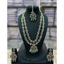 Tanish Art Jewellery Designer Pota Stone And Pearl Long Necklace Set