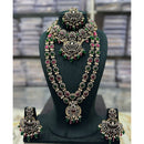 Tanish Art Jewellery Designer Pota Stone And Pearl Double Necklace Set 