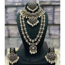 Tanish Art Jewellery Designer Pota Stone And Pearl Double Necklace Set
