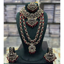 Tanish Art Jewellery Designer Pota Stone And Pearl Double Necklace Set