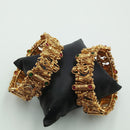 Tanish Art Jewellery Graceful Shine Pota Stone Openable Bangles Set