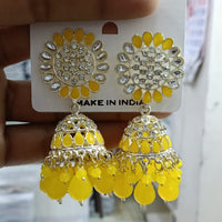 Tanish Art Jewellery Kundan And Beads Jhumki Earrings