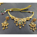 Tanish Art Jewellery Pota Stone And Pearl Elegant Necklace Set