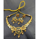 Tanish Art Jewellery Pota Stone And Pearl Elegant Necklace Set