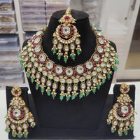 Tanish Art Jewellery Royal Kundan Stone Pearl And Beads Necklace Set