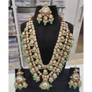 Tanish Art Jewellery Royal Kundan Stone Pearl And Beads Long Necklace Set