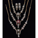 Tanish Art Jewellery Polki Kundan Stone Traditional Royal Necklace Set