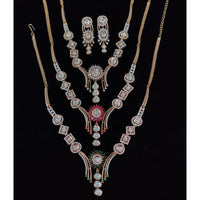 Tanish Art Jewellery Polki Kundan Stone Traditional Royal Necklace Set