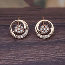 Tanish Art Jewellery Royal Austrian Stone And Pearl Bow Stud Earrings 