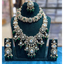 Tanish Art Jewellery Designer Kundan Stone Pearl And Beads Double Necklace Set