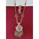 Tanish Art Jewellery Royal Pota Stone And Pearl Necklace Set