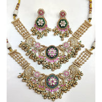 Tanish Art Jewellery Royal Pota Stone And Pearl Necklace Set