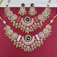 Tanish Art Jewellery Royal Pota Stone And Pearl Necklace Set