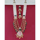 Tanish Art Jewellery Royal Pota Stone And Pearl Long Necklace Set