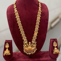 Tanish Art Jewellery South Indian Temple Pota Stone And Pearl Long Necklace Set