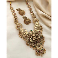 Tanish Art Jewellery South Indian Temple Pota Stone And Pearl Long Necklace Set