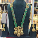 Tanish Art Jewellery South Indian Temple Pota Stone And Pearl Long Necklace Set
