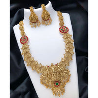 Tanish Art Jewellery South Indian Temple Pota Stone And Pearl Long Necklace Set
