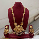 Tanish Art Jewellery South Indian Temple Pota Stone And Pearl Long Necklace Set