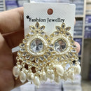 Tanish Art Jewellery Premium Kundan Stone Beads Festive Dangler Earrings