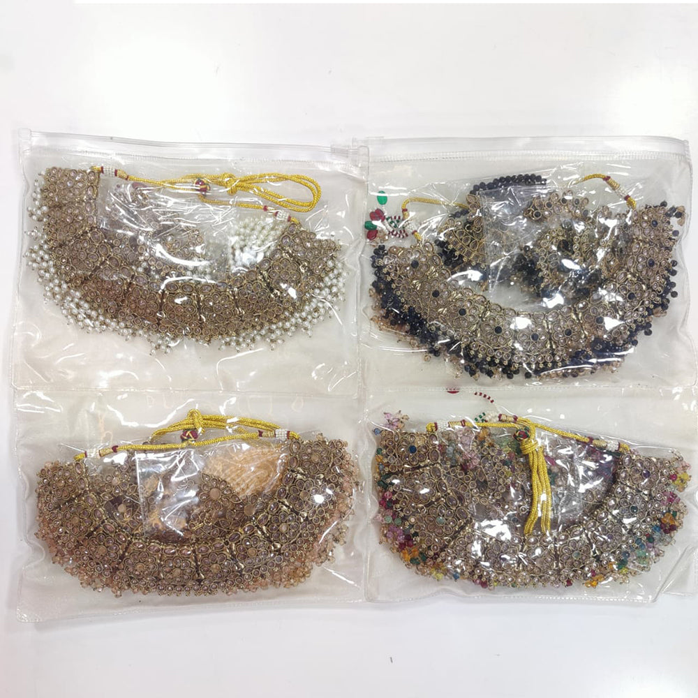 Tanish Art Jewellery Shimmering Crystal And Pearl Necklace Set