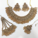 Tanish Art Jewellery Shimmering Crystal And Pearl Necklace Set