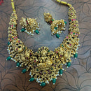 Tanish Art Jewellery South Indian Temple Pota Stone And Pearl Necklace Set