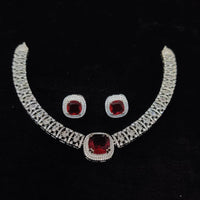 Tanish Art Jewellery Glamorous American Diamond Necklace Set