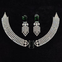 Tanish Art Jewellery Glamorous American Diamond Necklace Set