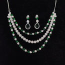 Tanish Art Jewellery Royal Austrian Stone And Pearl Necklace Set 