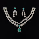 Tanish Art Jewellery Royal Austrian Stone And Pearl Necklace Set