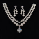 Tanish Art Jewellery Royal Austrian Stone And Pearl Necklace Set