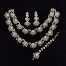 Tanish Art Jewellery Royal Austrian Stone And Pearl Necklace Set 