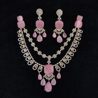 Tanish Art Jewellery Glamorous American Diamond Necklace Set