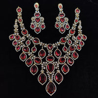 Tanish Art Jewellery Glamorous American Diamond Necklace Set
