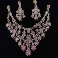 Tanish Art Jewellery Glamorous American Diamond Necklace Set