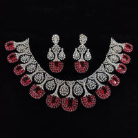 Tanish Art Jewellery Glamorous American Diamond Necklace Set