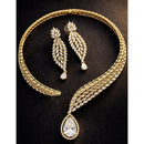 Tanish Art Jewellery Glamorous American Diamond Necklace Set