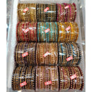Tanish Art Jewellery Grand Austrian Stone Multi Color Traditional Bangles Set
