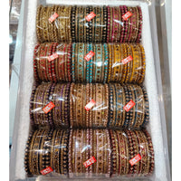 Tanish Art Jewellery Grand Austrian Stone Multi Color Traditional Bangles Set