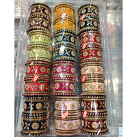 Tanish Art Jewellery Grand Austrian Stone Multi Color Traditional Bangles Set